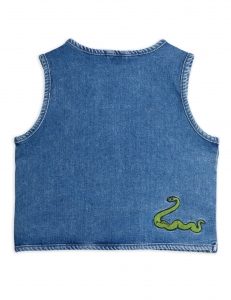 Preview: MINI RODINI Jeansweste - blau